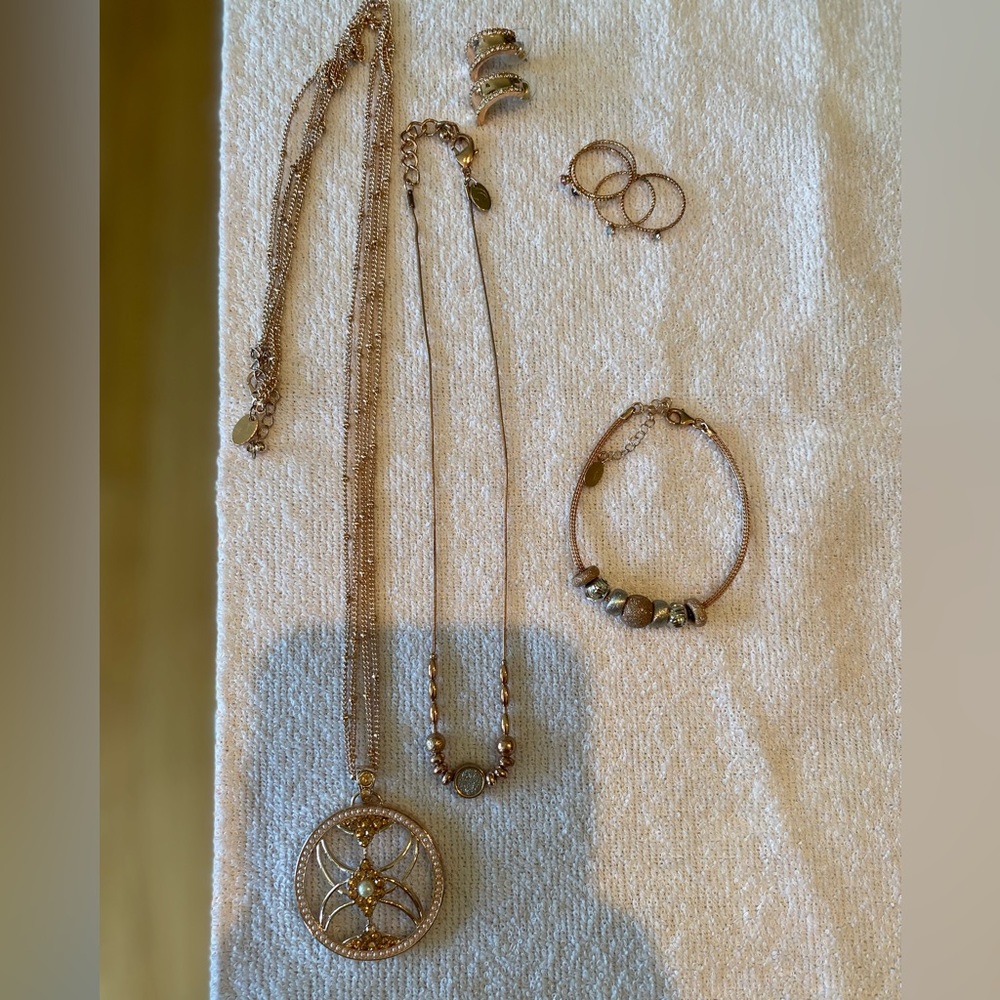 Costume rose gold jewelry